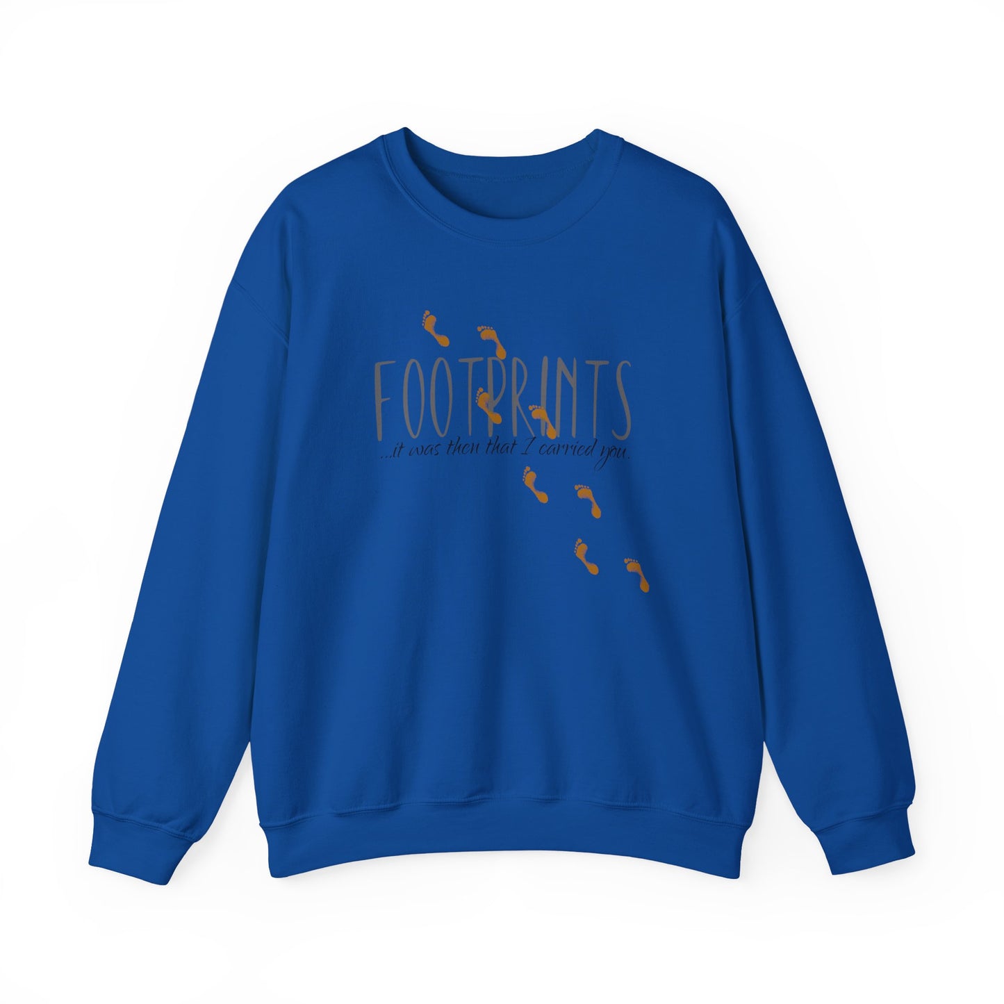 Footprints Sweatshirt, Jesus Footprints pullover, Gift for Christians, Men’s religious Sweatshirt, Women’s casual pullover, Jesus Love apparel