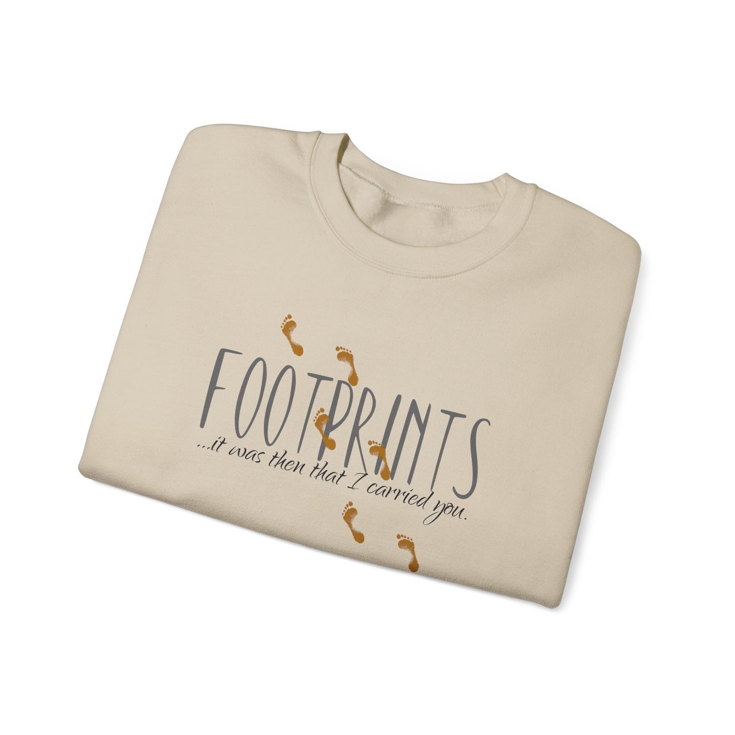 Footprints Sweatshirt, Jesus Footprints pullover, Gift for Christians, Men’s religious Sweatshirt, Women’s casual pullover, Jesus Love apparel