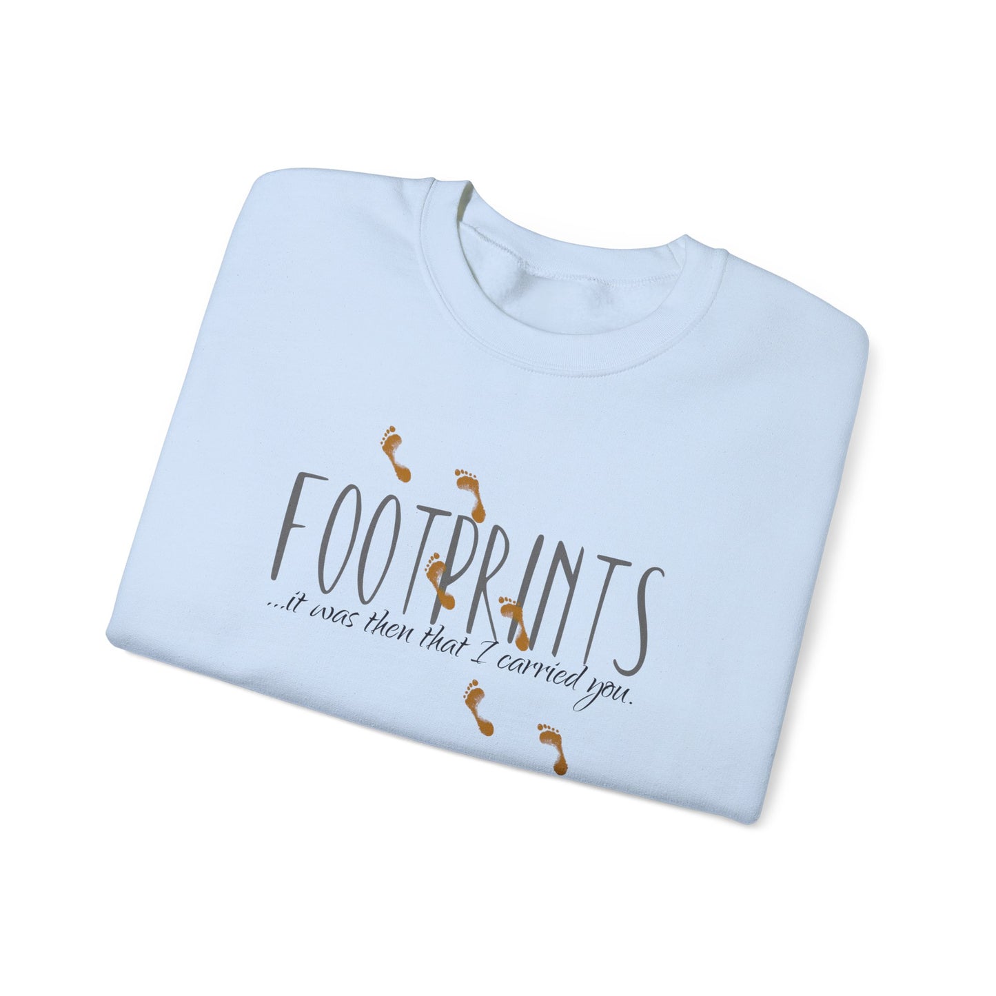 Footprints Sweatshirt, Jesus Footprints pullover, Gift for Christians, Men’s religious Sweatshirt, Women’s casual pullover, Jesus Love apparel