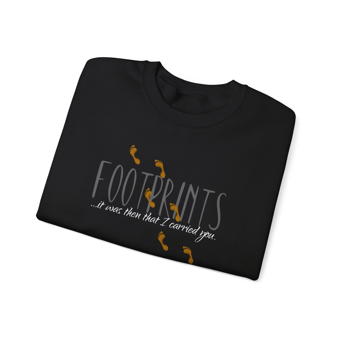 Footprints Sweatshirt, Jesus Footprints pullover, Gift for Christians, Men’s religious Sweatshirt, Women’s casual pullover, Jesus Love apparel