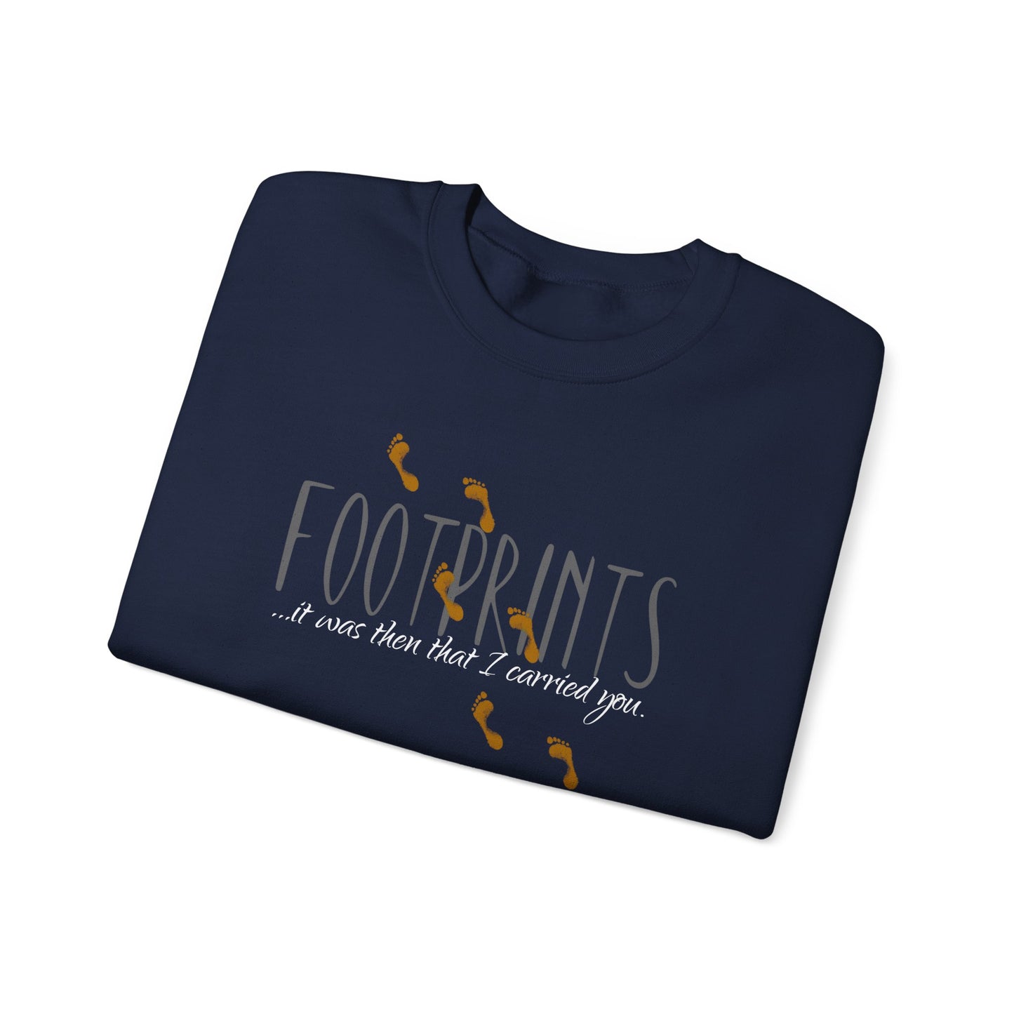 Footprints Sweatshirt, Jesus Footprints pullover, Gift for Christians, Men’s religious Sweatshirt, Women’s casual pullover, Jesus Love apparel
