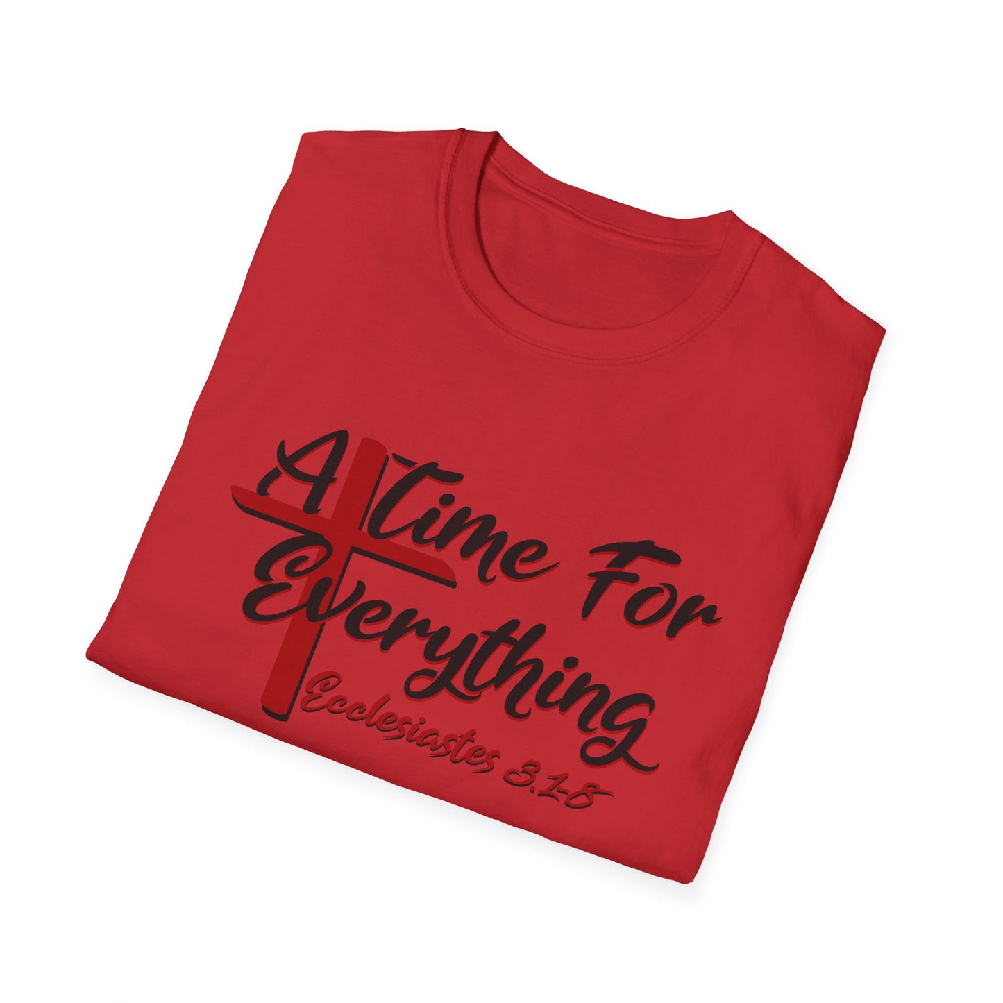 Ecclesiastes shirt, A Time for Everything Shirt, Christian shirt printed front and back, Bible verse Ecclesiastes 3 1 8 shirt, Red Cross tee