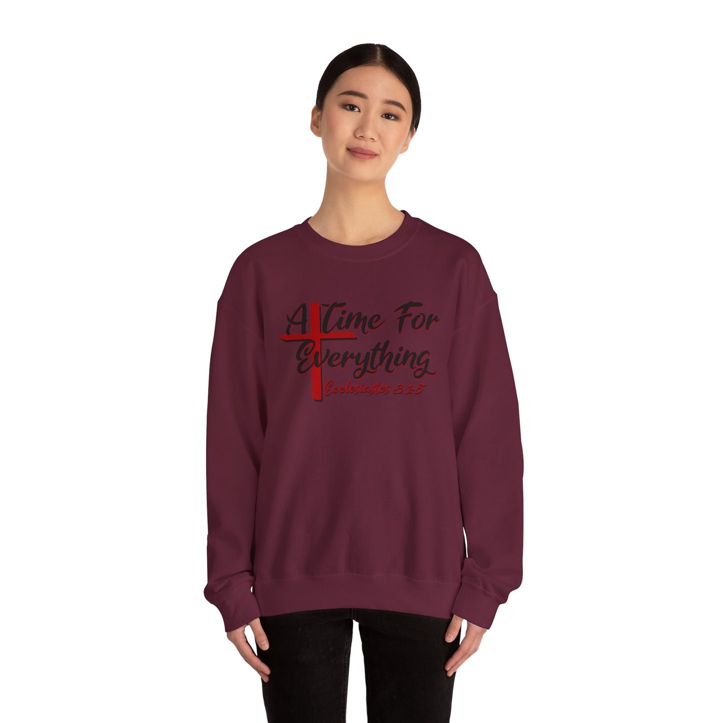A Time for Everything Pullover, Women’s sweatshirt with Ecclesiastes Bible verse, Sweatshirt for Christians, Inspirational sweatshirt gift