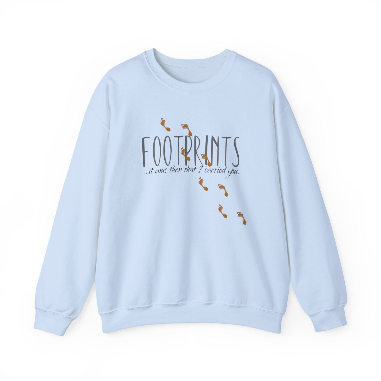 Footprints Sweatshirt, Jesus Footprints pullover, Gift for Christians, Men’s religious Sweatshirt, Women’s casual pullover, Jesus Love apparel