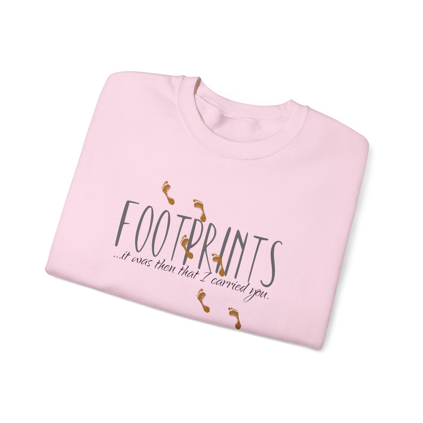 Footprints Sweatshirt, Jesus Footprints pullover, Gift for Christians, Men’s religious Sweatshirt, Women’s casual pullover, Jesus Love apparel