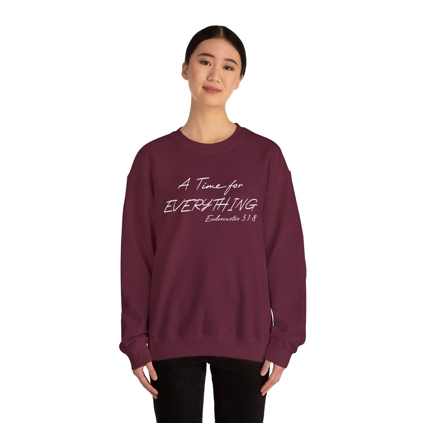 Ecclesiastes Bible verse sweatshirt for men and women, A Time For everything sweatshirt for Christians,