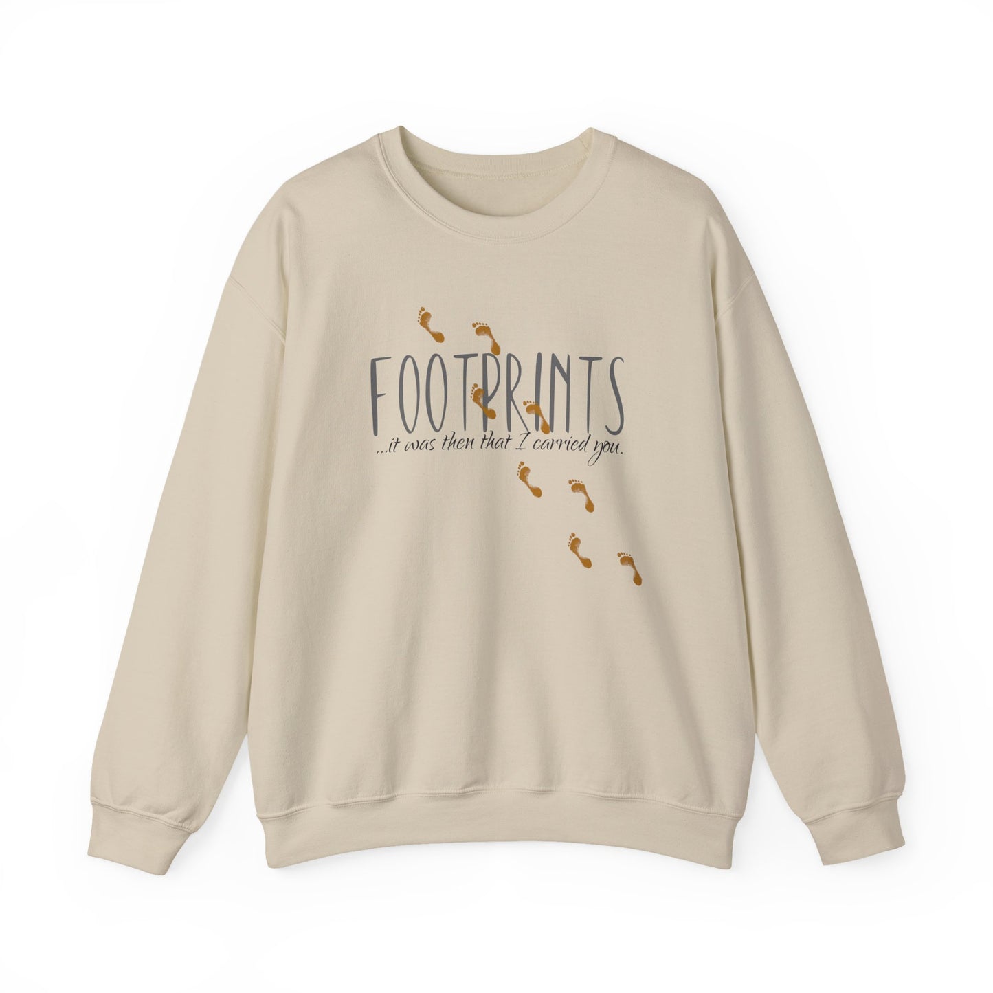 Footprints Sweatshirt, Jesus Footprints pullover, Gift for Christians, Men’s religious Sweatshirt, Women’s casual pullover, Jesus Love apparel