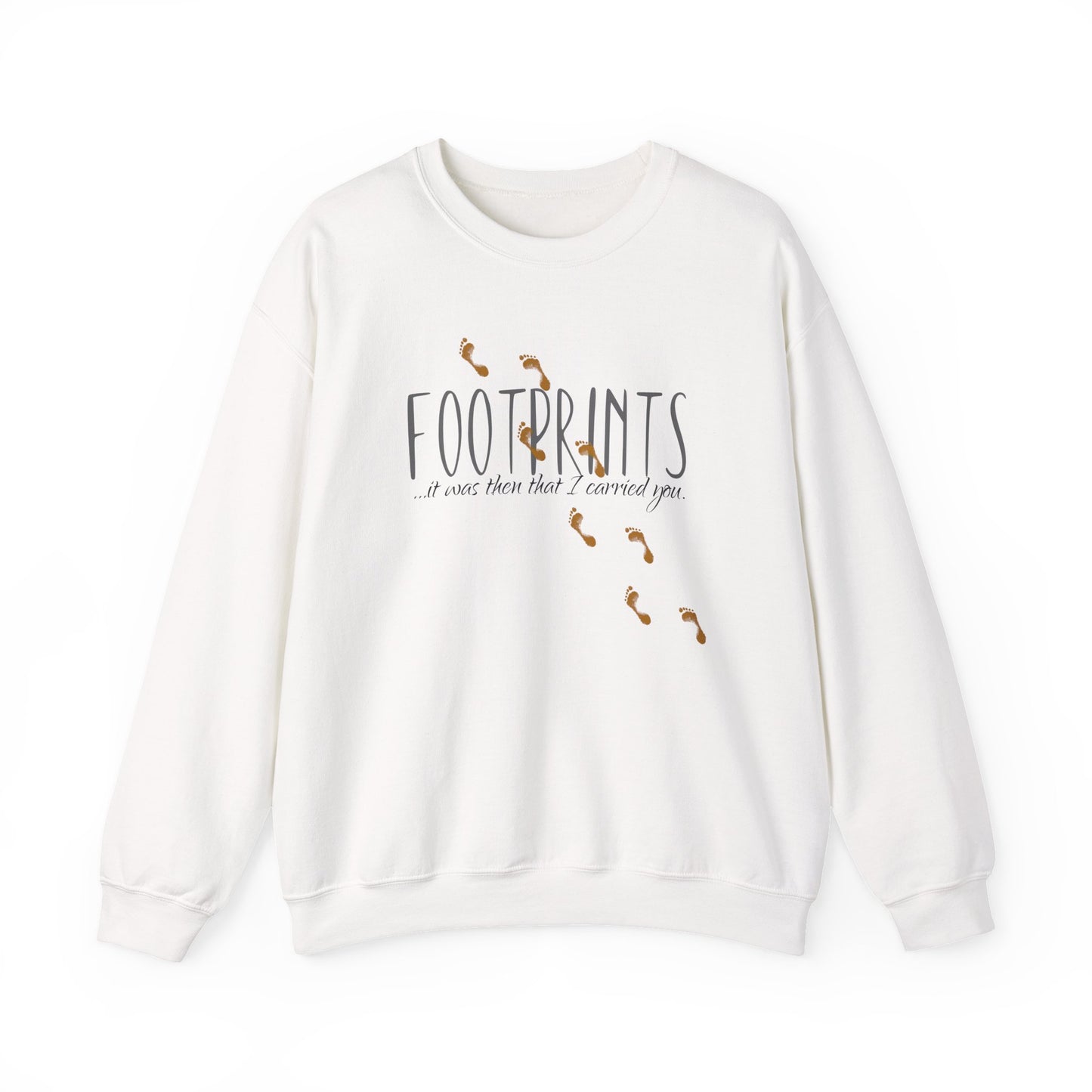 Footprints Sweatshirt, Jesus Footprints pullover, Gift for Christians, Men’s religious Sweatshirt, Women’s casual pullover, Jesus Love apparel