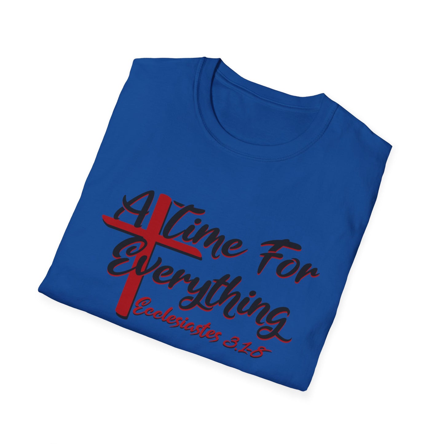 Ecclesiastes shirt, A Time for Everything Shirt, Christian shirt printed front and back, Bible verse Ecclesiastes 3 1 8 shirt, Red Cross tee