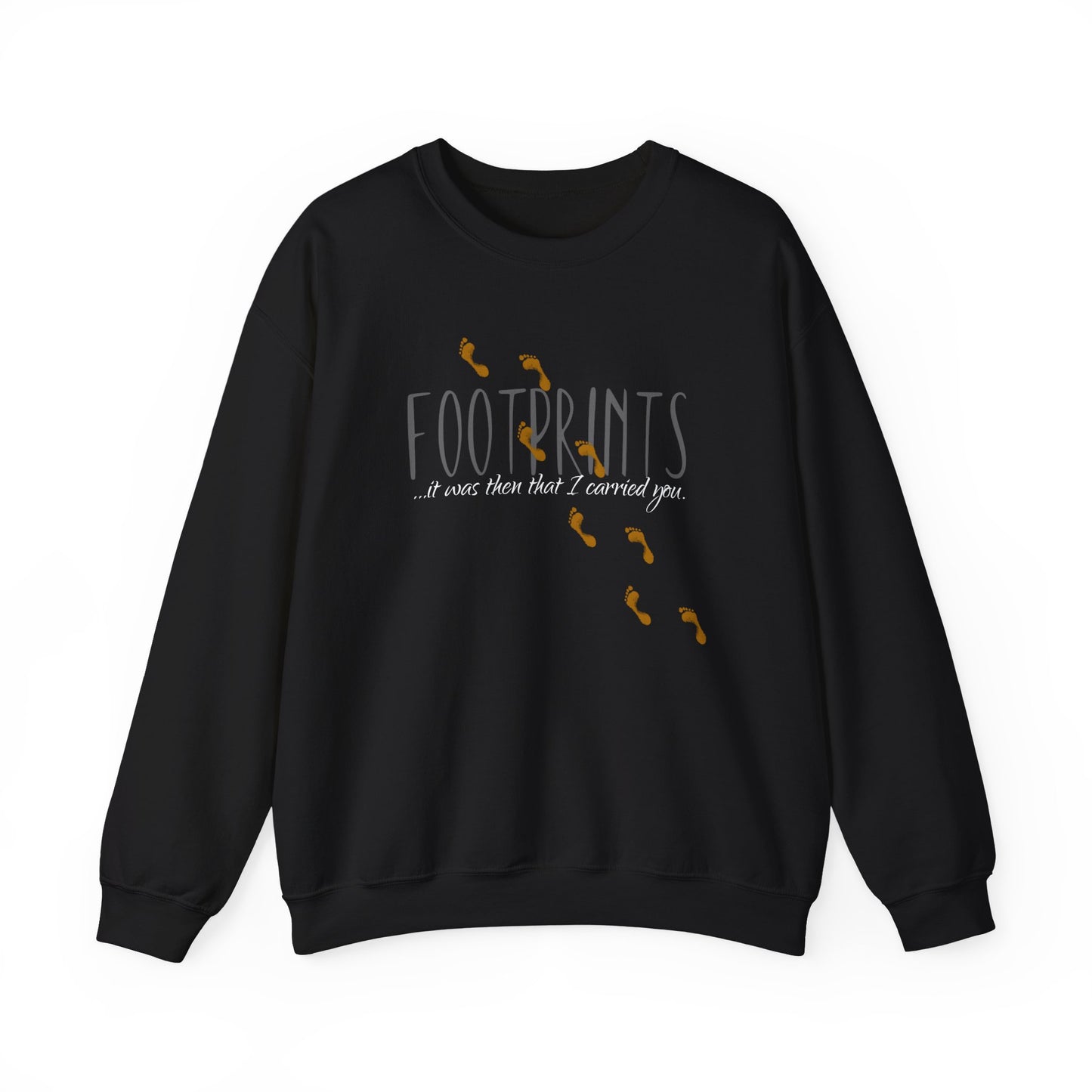 Footprints Sweatshirt, Jesus Footprints pullover, Gift for Christians, Men’s religious Sweatshirt, Women’s casual pullover, Jesus Love apparel
