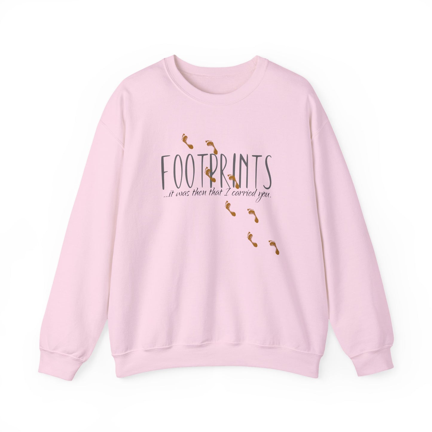 Footprints Sweatshirt, Jesus Footprints pullover, Gift for Christians, Men’s religious Sweatshirt, Women’s casual pullover, Jesus Love apparel