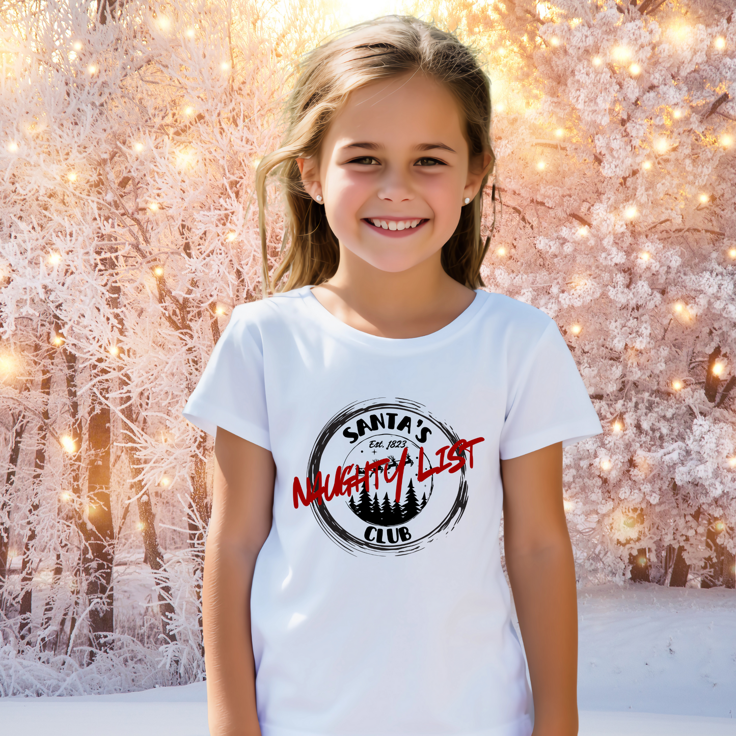 Santa's Naughty List Club T-Shirt, Fun Holiday Tee for Christmas, Family Gatherings, Gift for Friends, Unisex Festive Apparel
