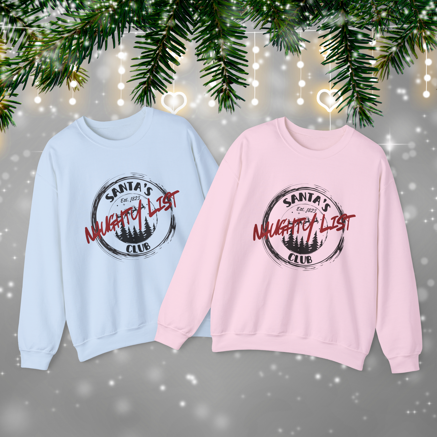 Santa Naughty List Sweatshirt, Christmas Social Club Sweatshirt, Funny Pullover, Christmas gift for Wife, Husband sweatshirt gift