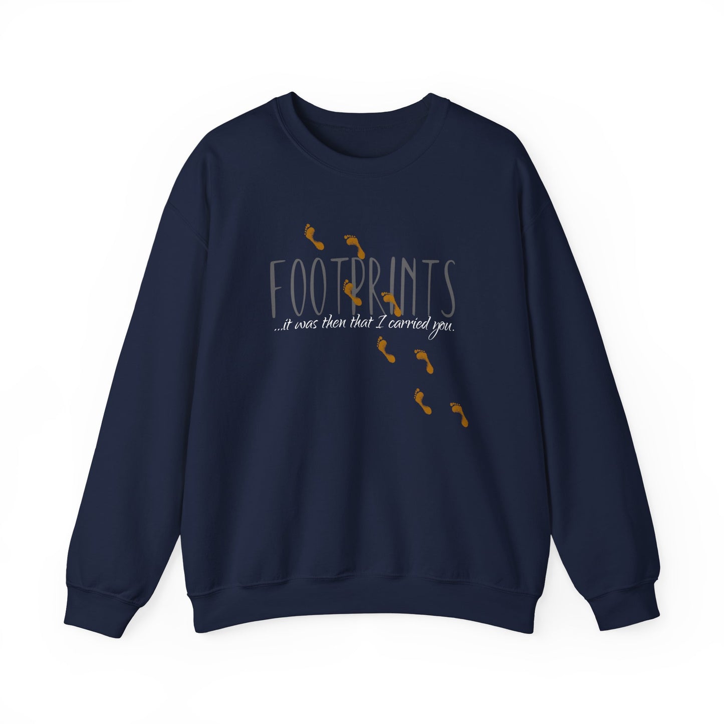 Footprints Sweatshirt, Jesus Footprints pullover, Gift for Christians, Men’s religious Sweatshirt, Women’s casual pullover, Jesus Love apparel