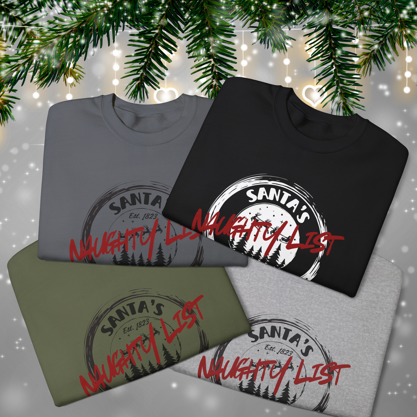 Santa Naughty List Sweatshirt, Christmas Social Club Sweatshirt, Funny Pullover, Christmas gift for Wife, Husband sweatshirt gift