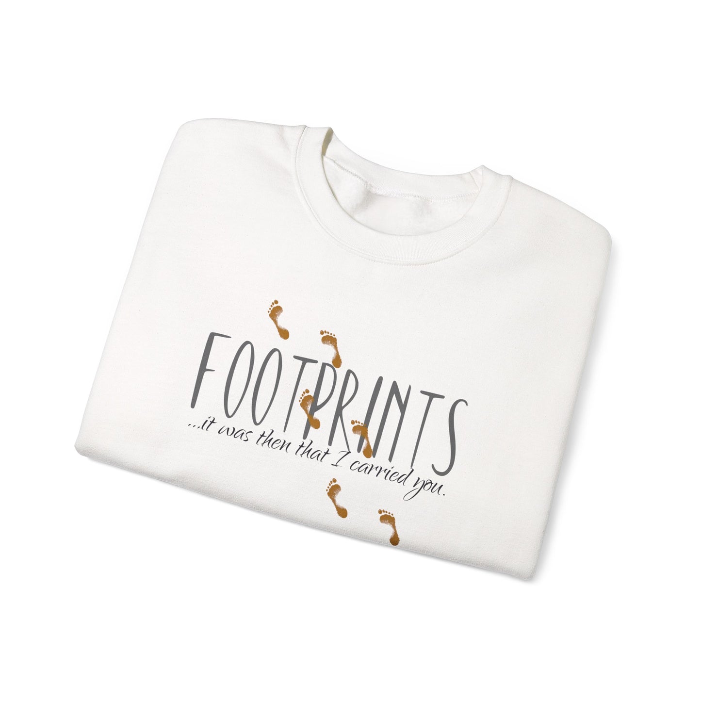Footprints Sweatshirt, Jesus Footprints pullover, Gift for Christians, Men’s religious Sweatshirt, Women’s casual pullover, Jesus Love apparel
