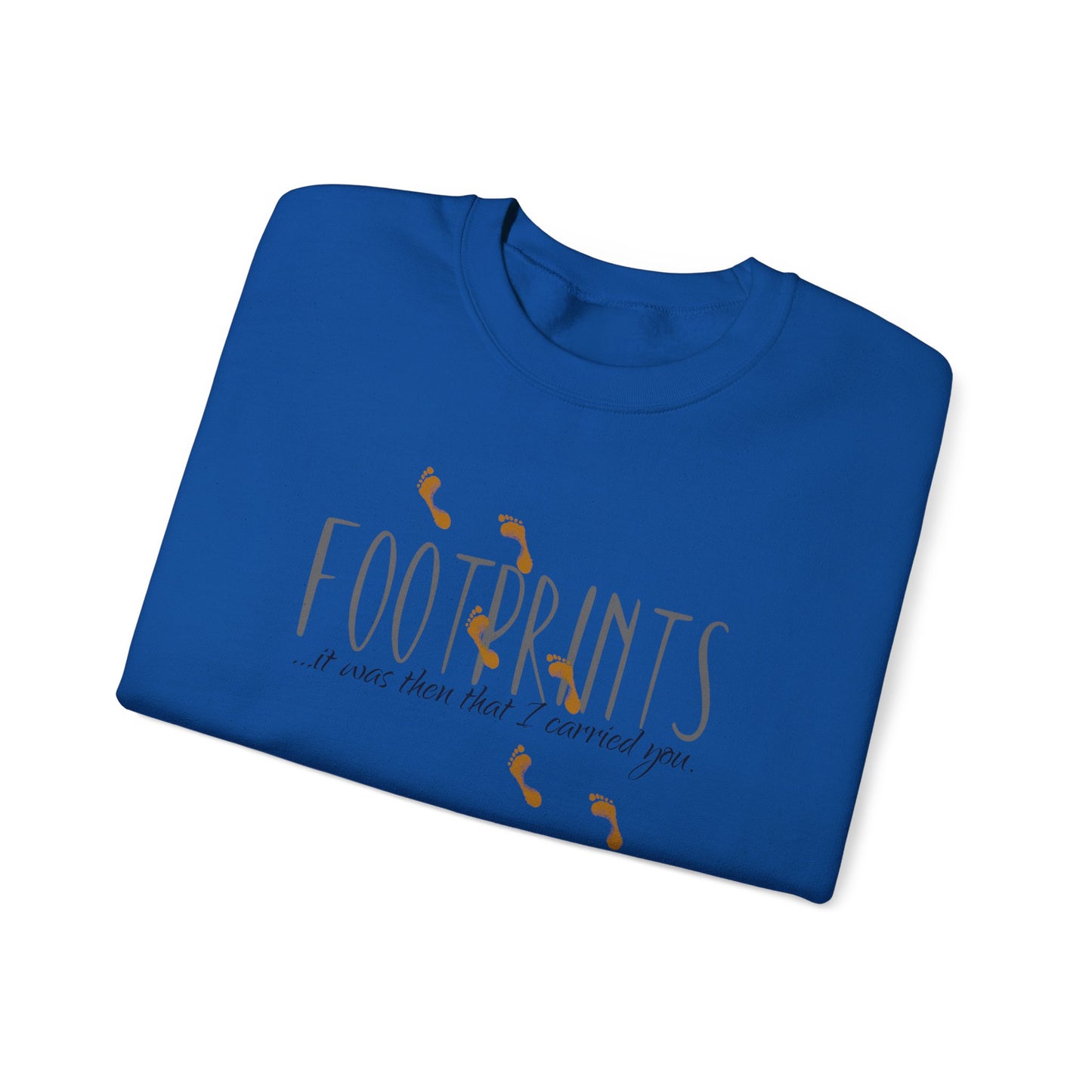 Footprints Sweatshirt, Jesus Footprints pullover, Gift for Christians, Men’s religious Sweatshirt, Women’s casual pullover, Jesus Love apparel