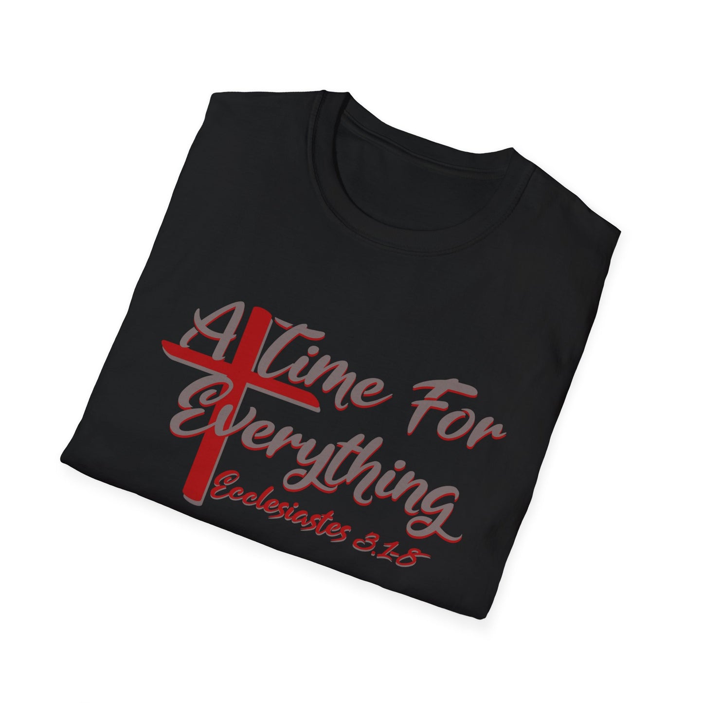 Ecclesiastes shirt, A Time for Everything Shirt, Christian shirt printed front and back, Bible verse Ecclesiastes 3 1 8 shirt, Red Cross tee