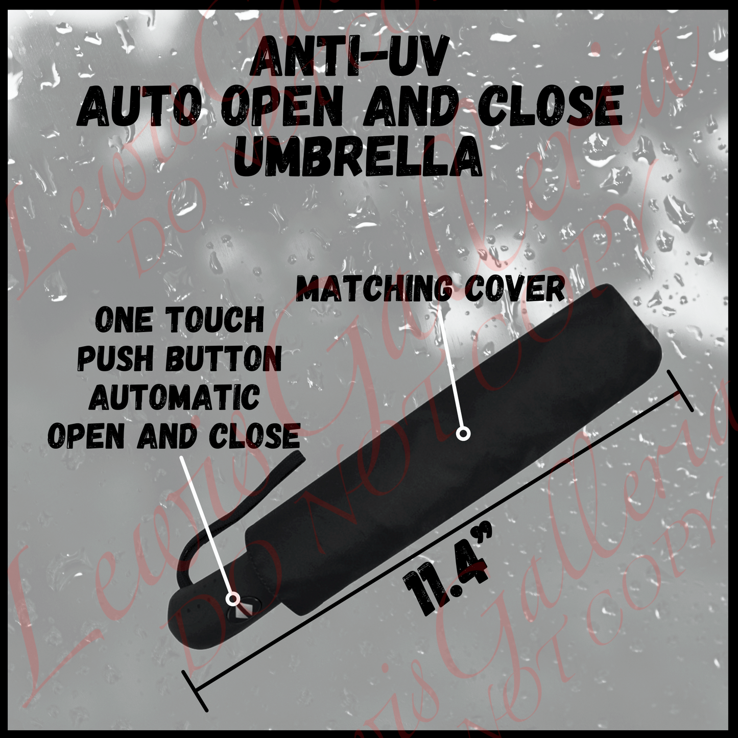 Anti-UV umbrella with colorful Dog Paw Prints, Automatic open and close umbrella for rain or sun, Dog owner gift, UV blocking umbrella