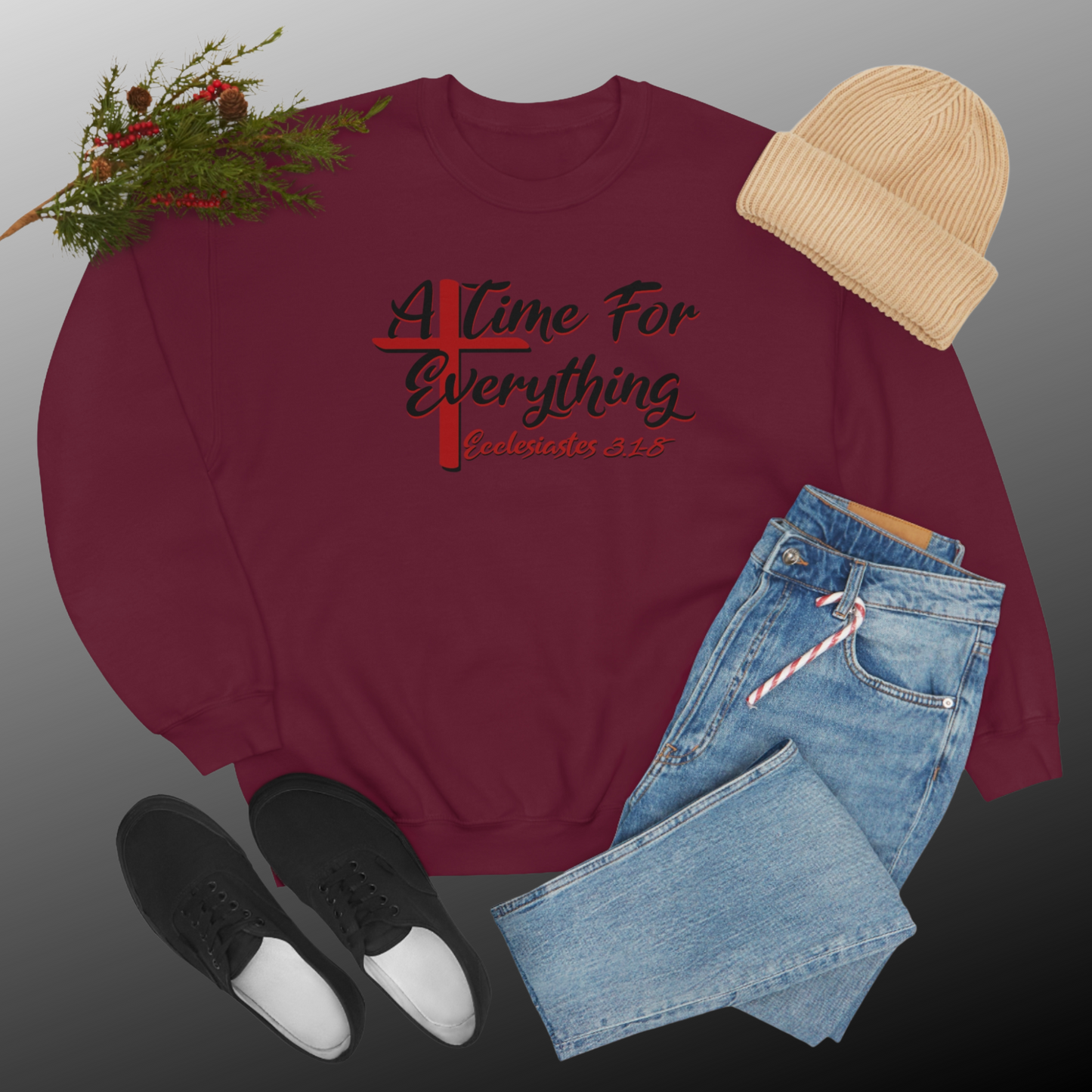 A Time for Everything Pullover, Women’s sweatshirt with Ecclesiastes Bible verse, Sweatshirt for Christians, Inspirational sweatshirt gift