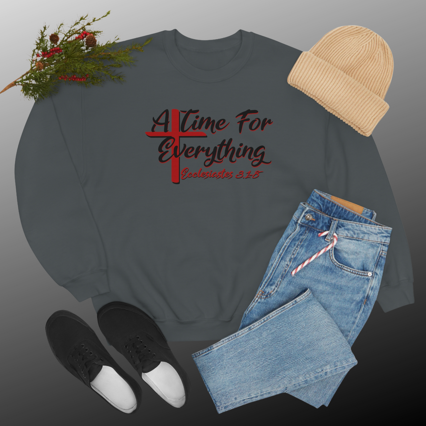 A Time for Everything Pullover, Women’s sweatshirt with Ecclesiastes Bible verse, Sweatshirt for Christians, Inspirational sweatshirt gift