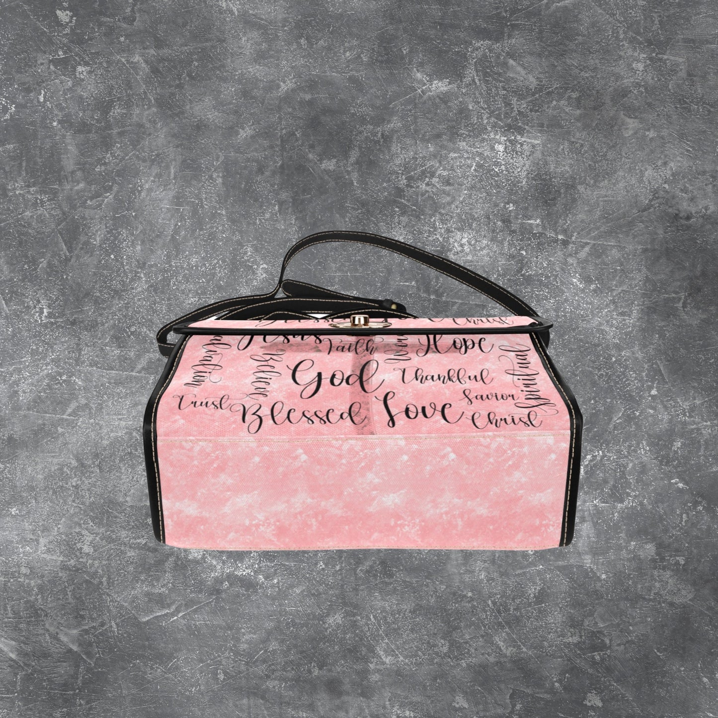 Christian inspirational canvas satchel purse for women, Pink handbag, Blessed handbag, Jesus handbag, Christian gift for her