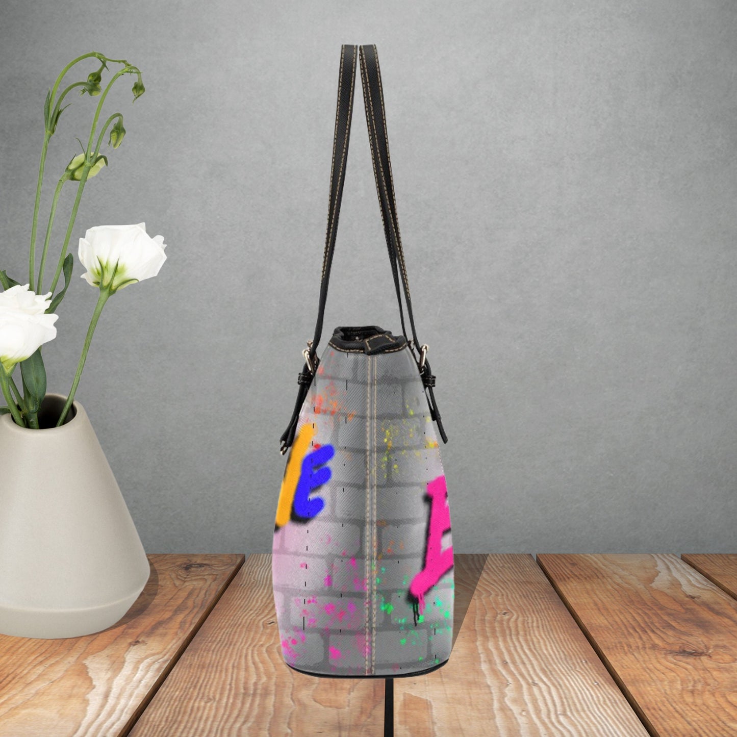 Christian handbag with Graffiti style design, Believe Christian tote, Religious gift for her, Women religious handbag, Believe in God tote