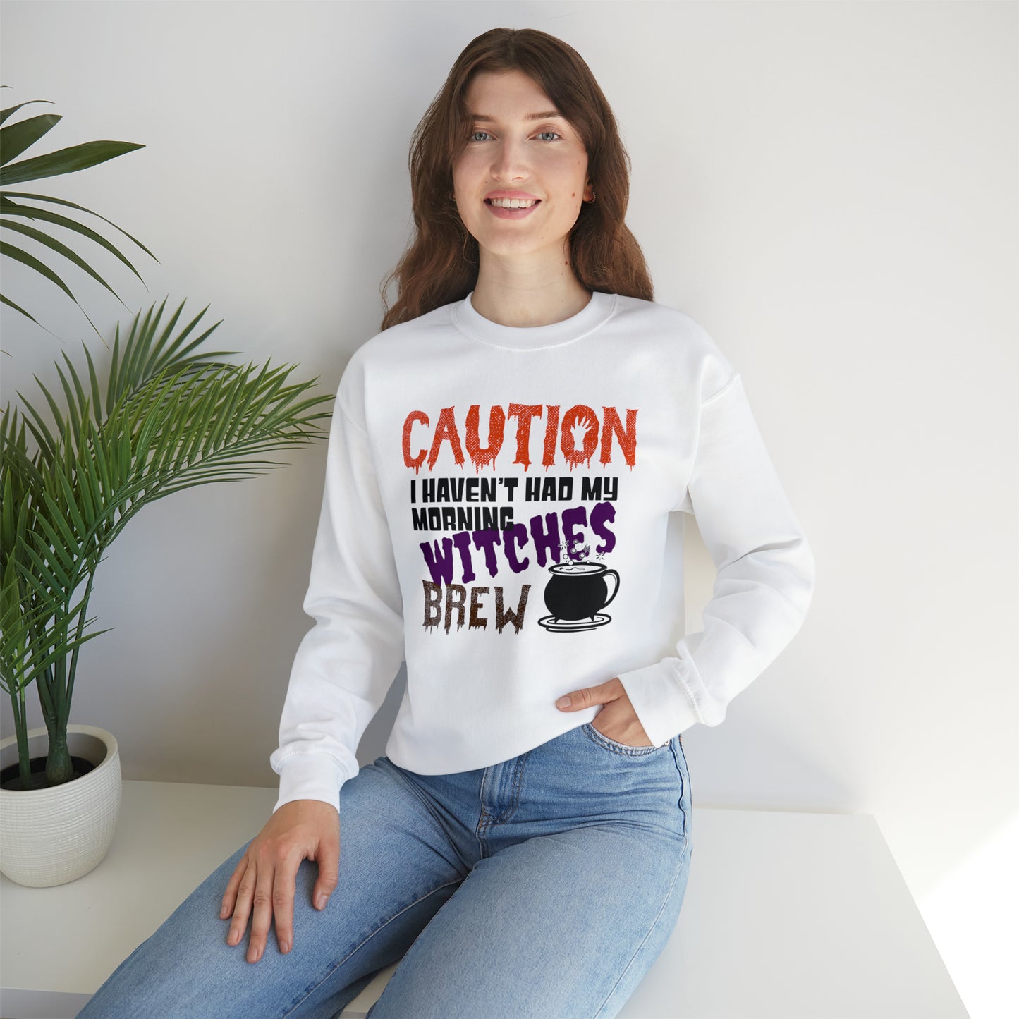 Witches Brew Sweatshirt, Halloween Coffee sweatshirt, Funny Fall Pullover, Halloween Party Gift, Funny Halloween sweatshirt, Cute Fall sweatshirt, Morning Coffee apparel