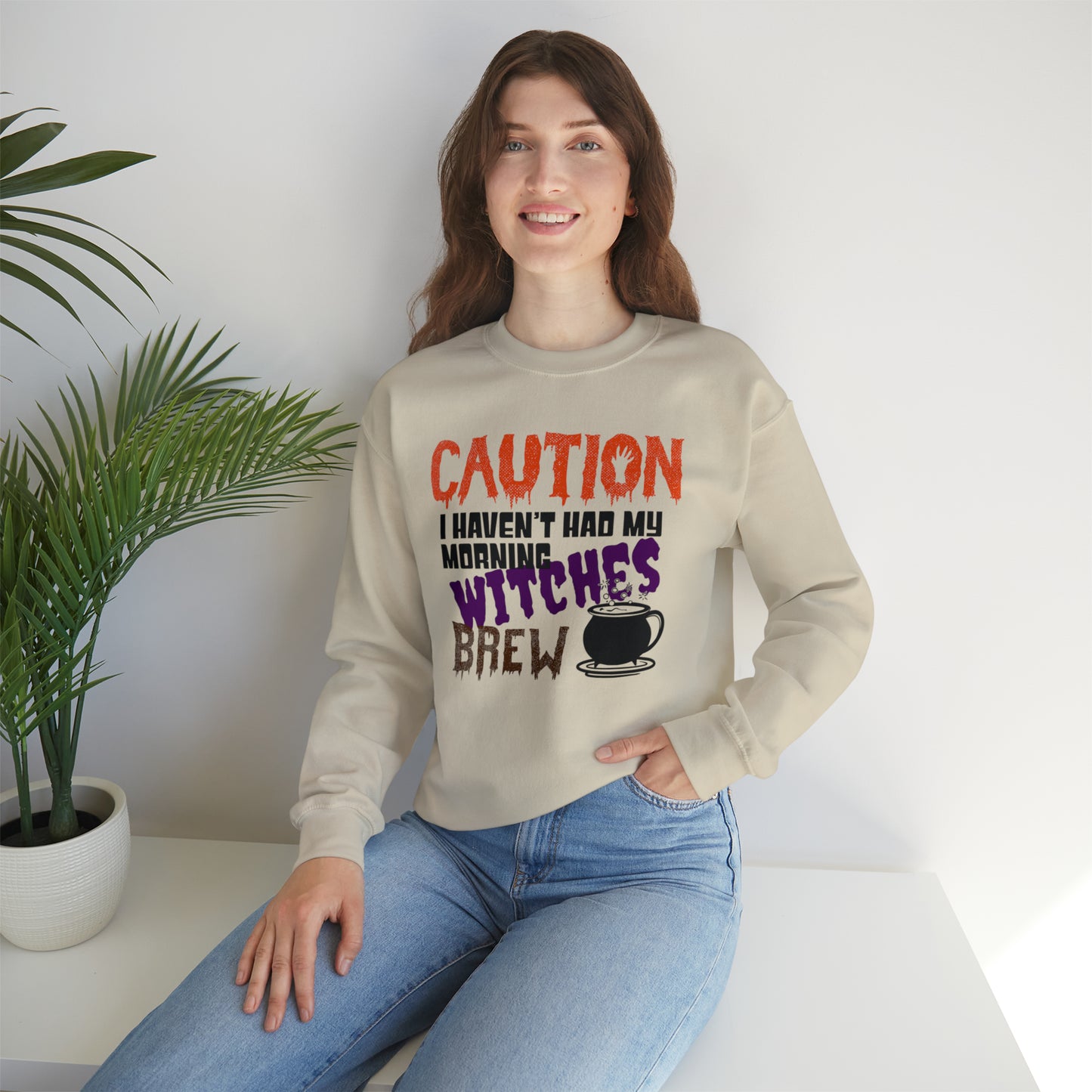 Witches Brew Sweatshirt, Halloween Coffee sweatshirt, Funny Fall Pullover, Halloween Party Gift, Funny Halloween sweatshirt, Cute Fall sweatshirt, Morning Coffee apparel