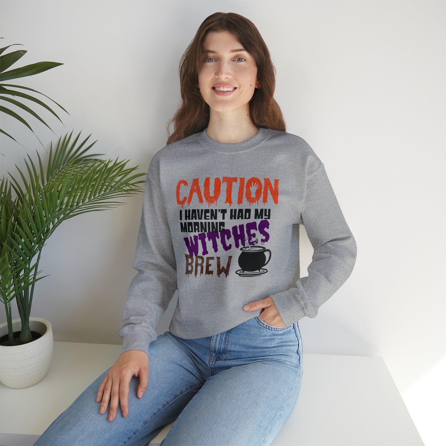 Witches Brew Sweatshirt, Halloween Coffee sweatshirt, Funny Fall Pullover, Halloween Party Gift, Funny Halloween sweatshirt, Cute Fall sweatshirt, Morning Coffee apparel