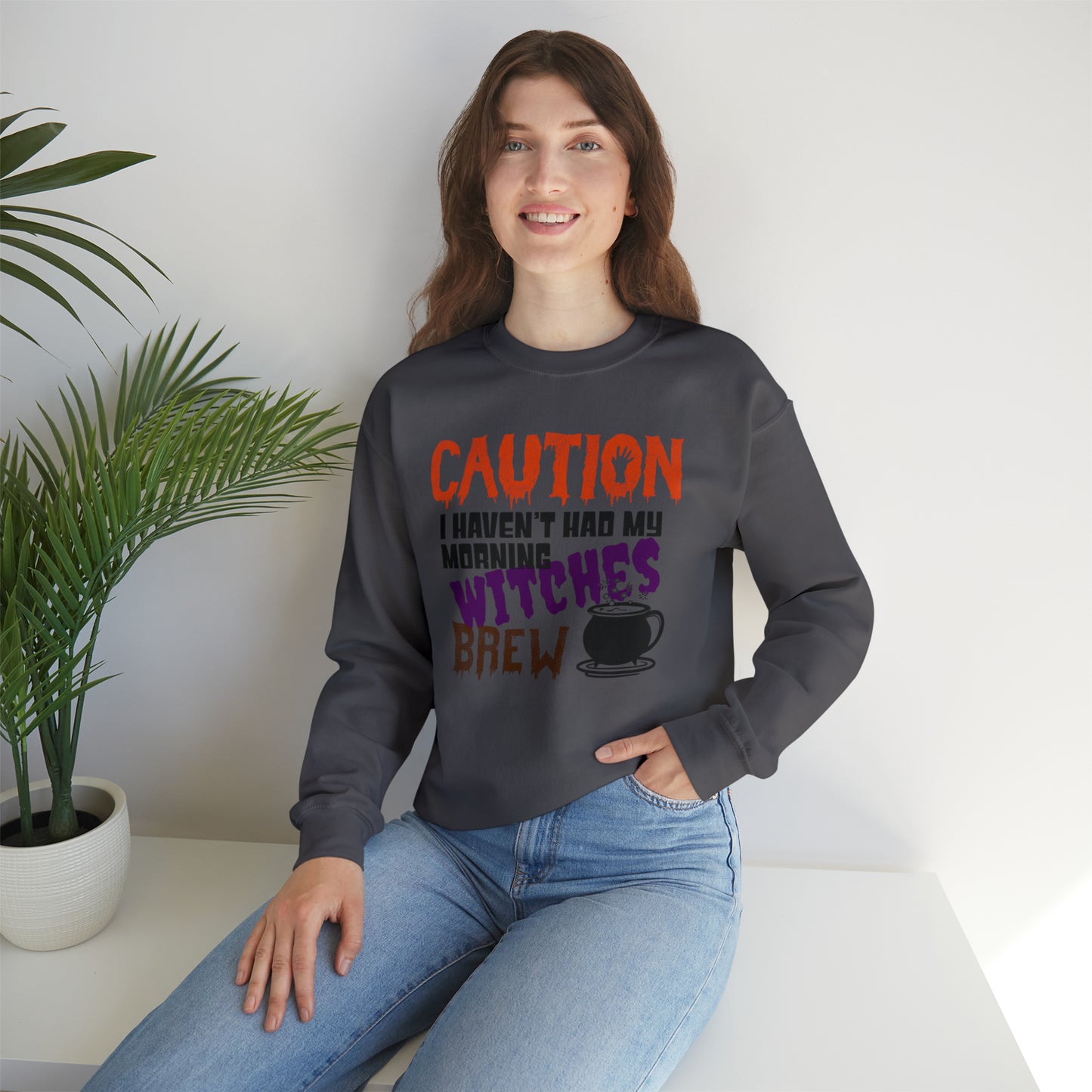 Witches Brew Sweatshirt, Halloween Coffee sweatshirt, Funny Fall Pullover, Halloween Party Gift, Funny Halloween sweatshirt, Cute Fall sweatshirt, Morning Coffee apparel