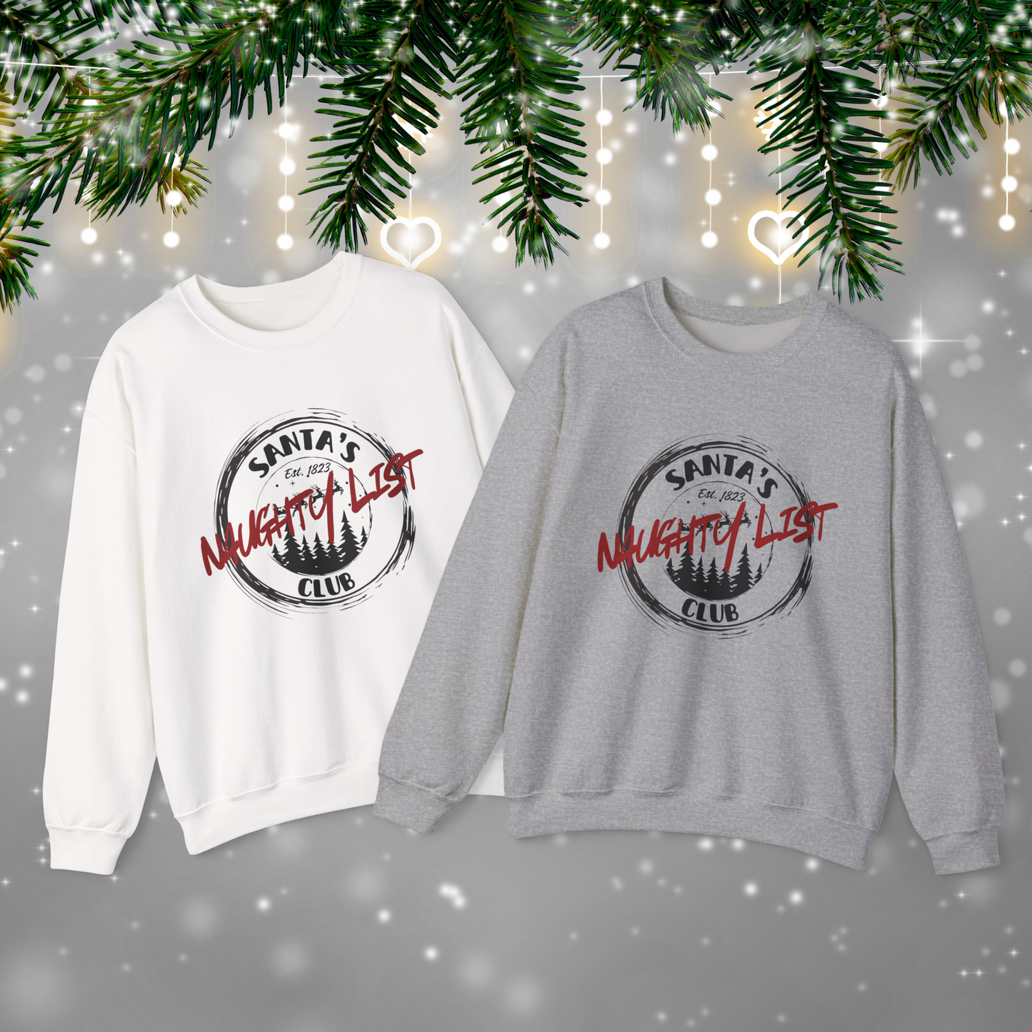 Santa Naughty List Sweatshirt, Christmas Social Club Sweatshirt, Funny Pullover, Christmas gift for Wife, Husband sweatshirt gift