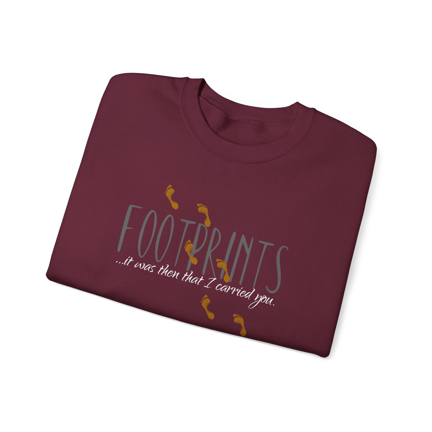 Footprints Sweatshirt, Jesus Footprints pullover, Gift for Christians, Men’s religious Sweatshirt, Women’s casual pullover, Jesus Love apparel