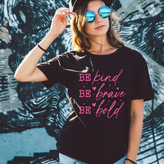 Empowering Quote T-Shirt - Be Kind, Be Brave, Be Bold | Inspirational Tee, Gift for Friends, Motivational Apparel, Positive Message [...]