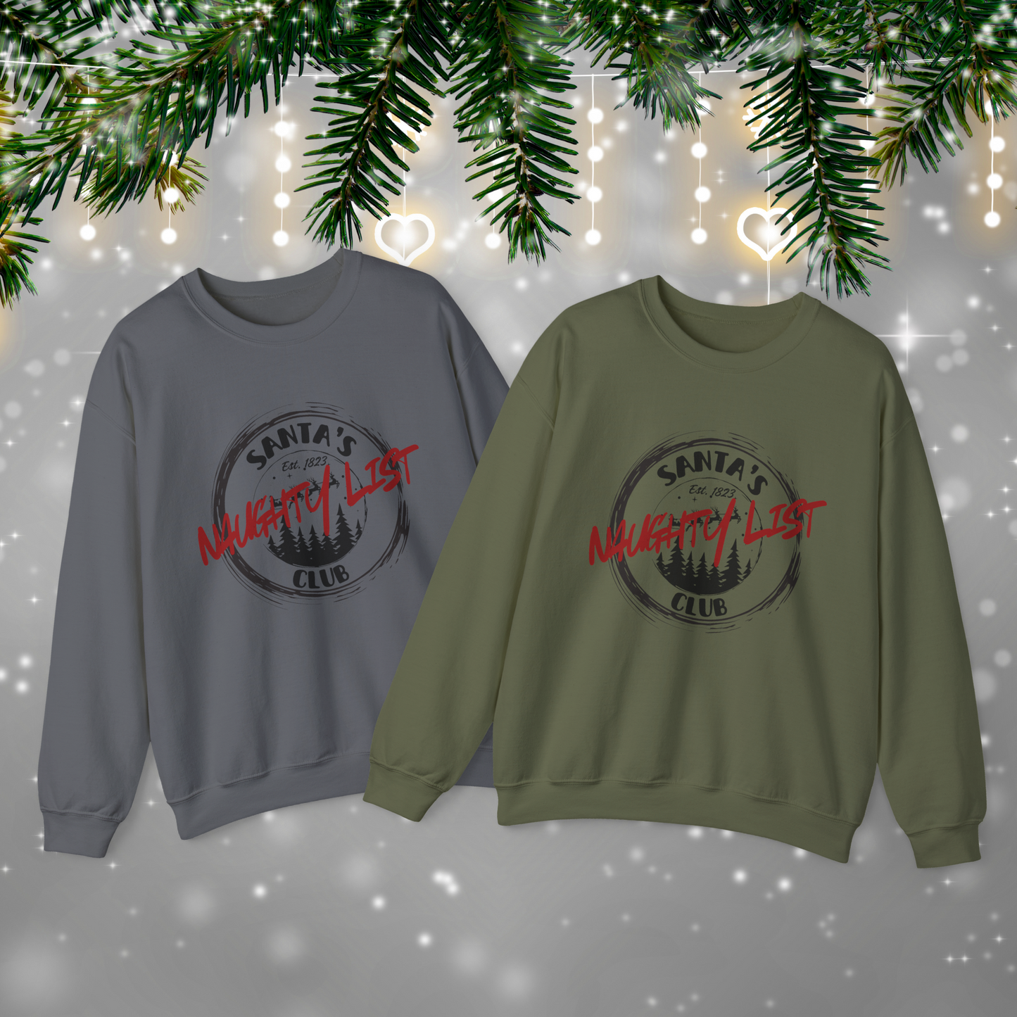Santa Naughty List Sweatshirt, Christmas Social Club Sweatshirt, Funny Pullover, Christmas gift for Wife, Husband sweatshirt gift