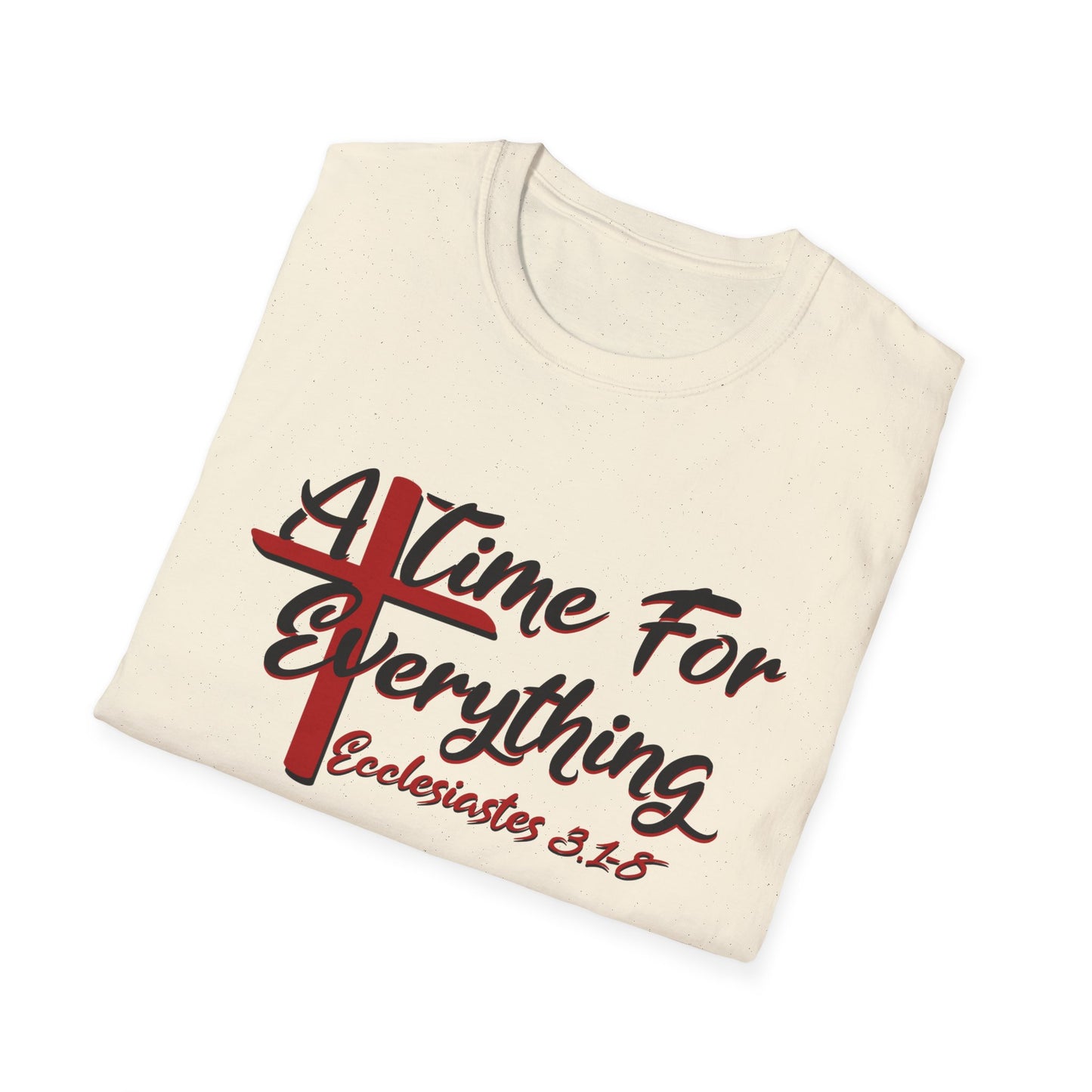 Ecclesiastes shirt, A Time for Everything Shirt, Christian shirt printed front and back, Bible verse Ecclesiastes 3 1 8 shirt, Red Cross tee