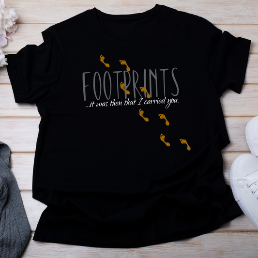 Footprints Poem, Footprints Shirt, Bible Verse Tee, Inspirational Shirt, Christian Tees, Scripture Artwork, Jesus Shirt for women and men