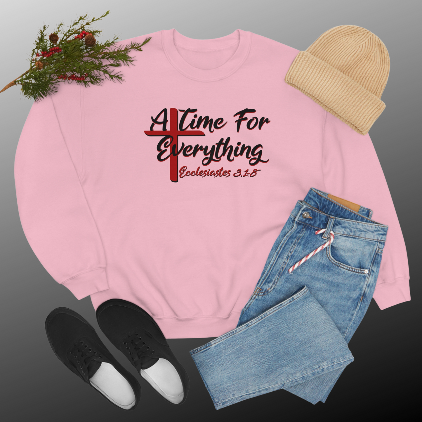 A Time for Everything Pullover, Women’s sweatshirt with Ecclesiastes Bible verse,  Sweatshirt for Christians, Inspirational sweatshirt gift