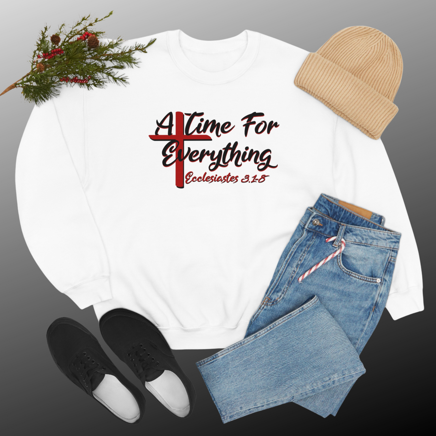 A Time for Everything Pullover, Women’s sweatshirt with Ecclesiastes Bible verse,  Sweatshirt for Christians, Inspirational sweatshirt gift