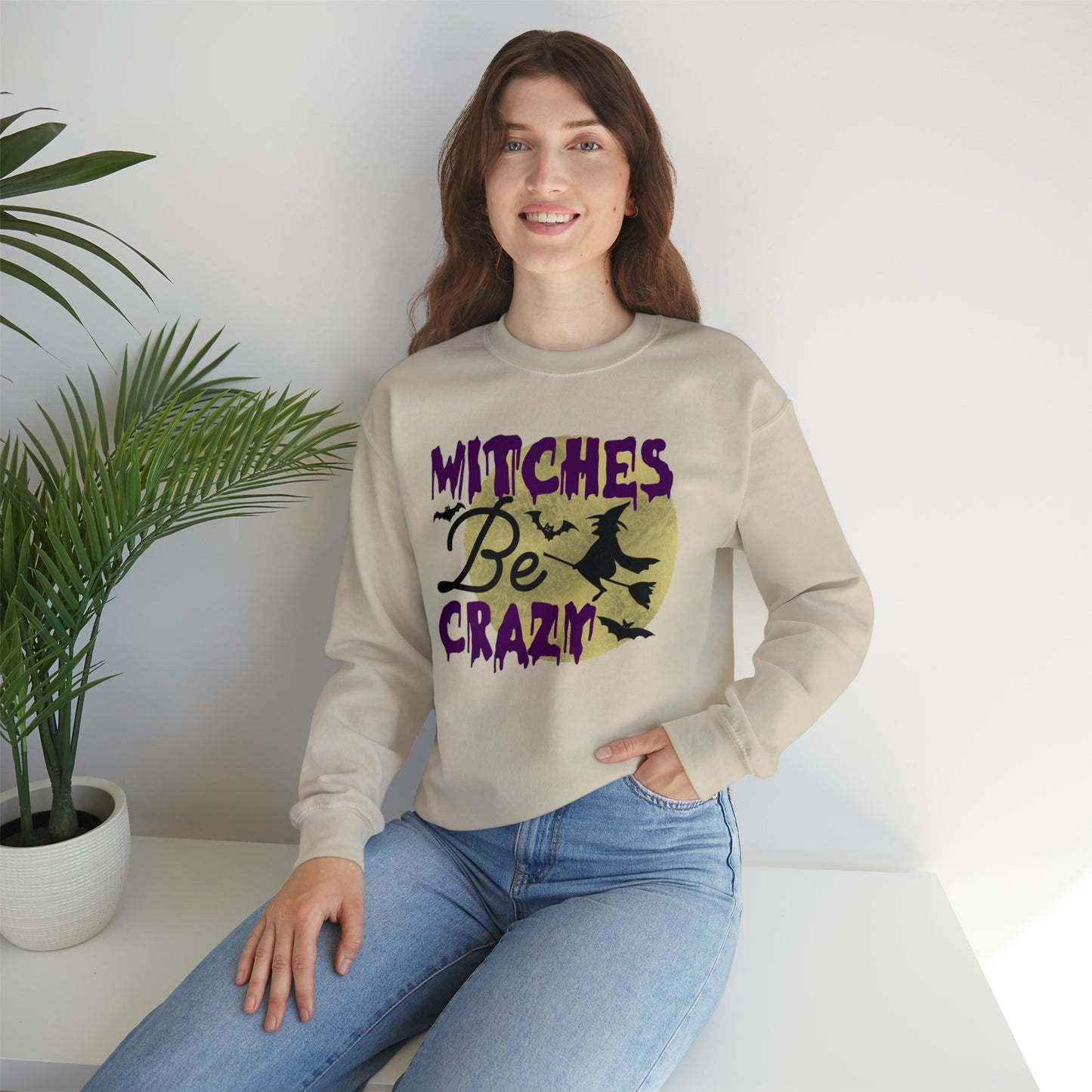 Witches be Crazy Sweatshirt, Funny Halloween sweatshirt, Halloween gift, Trick or Treat Pullover, Cute Fall sweatshirt