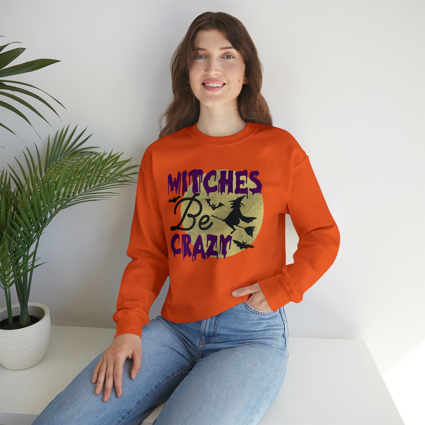 Witches be Crazy Sweatshirt, Funny Halloween sweatshirt, Halloween gift, Trick or Treat Pullover, Cute Fall sweatshirt