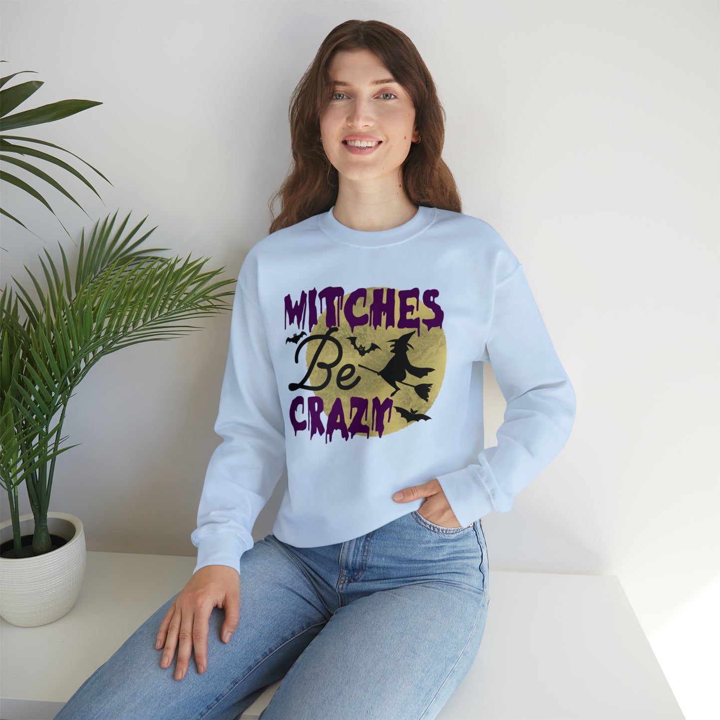 Witches be Crazy Sweatshirt, Funny Halloween sweatshirt, Halloween gift, Trick or Treat Pullover, Cute Fall sweatshirt