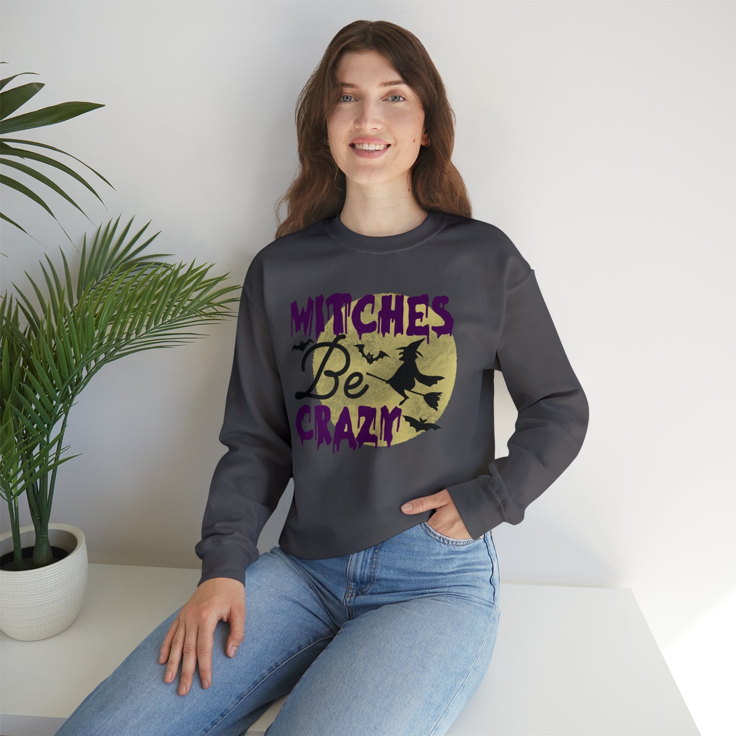 Witches be Crazy Sweatshirt, Funny Halloween sweatshirt, Halloween gift, Trick or Treat Pullover, Cute Fall sweatshirt
