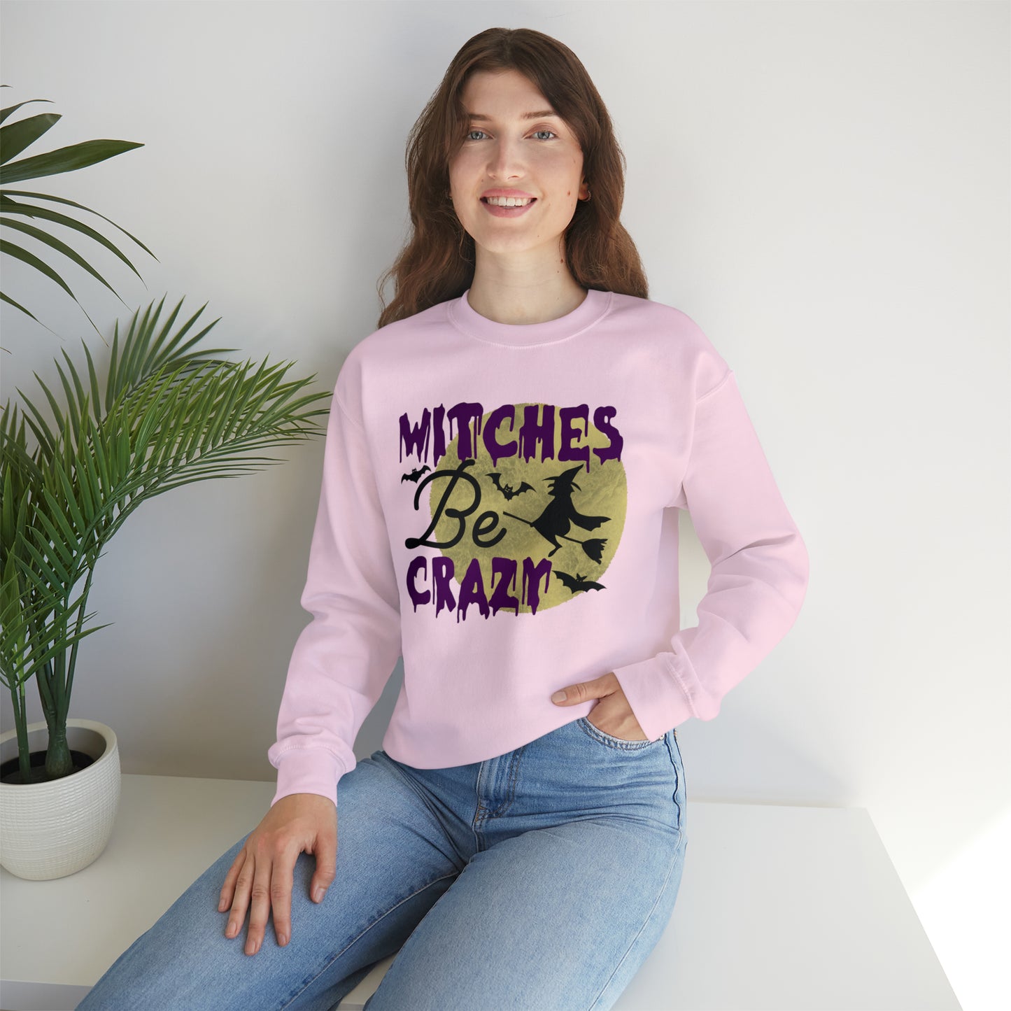 Witches be Crazy Sweatshirt, Funny Halloween sweatshirt, Halloween gift, Trick or Treat Pullover, Cute Fall sweatshirt